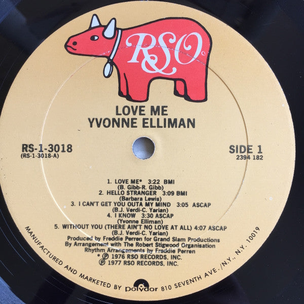 Yvonne Elliman : Love Me (LP, Album, Ric)