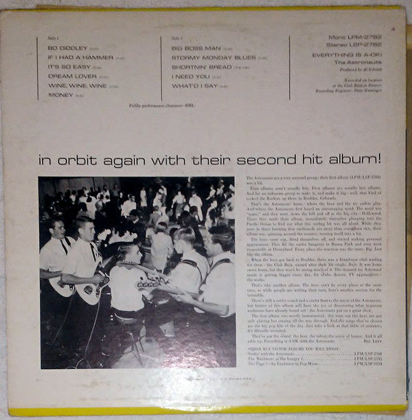 The Astronauts (3) : Everything Is A-OK! (LP, Album, Ind)