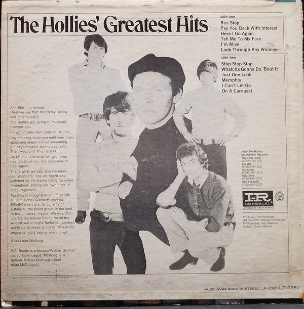 The Hollies : The Hollies' Greatest Hits (LP, Comp, Mono)
