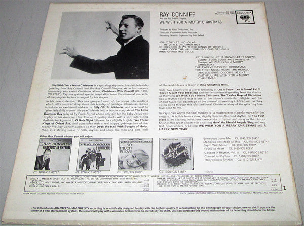 Ray Conniff And The Singers : We Wish You A Merry Christmas (LP, Mono, RP)