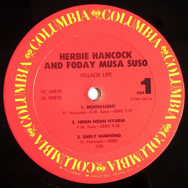 Herbie Hancock & Foday Musa Suso : Village Life (LP, Album, Pit)
