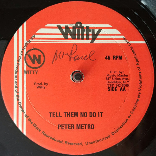 Peter Metro, Sister Charmaine : Dibbi Dibbi / Tell Them No Do It (12", Single)