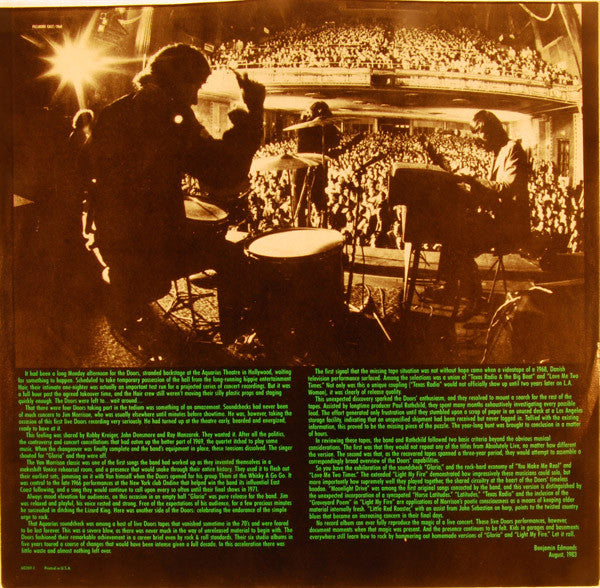 The Doors : Alive, She Cried (LP, Album, Spe)
