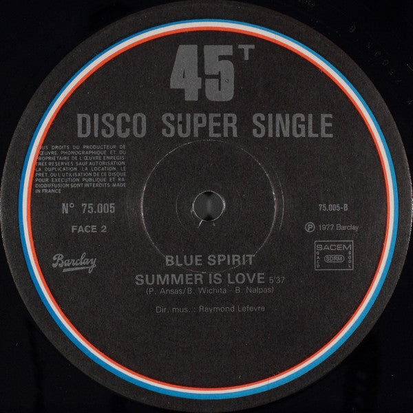 Ayla Algan / Blue Spirit (2) : Tchaka Tchaka Zuktu / Summer Is Love (12", Single)