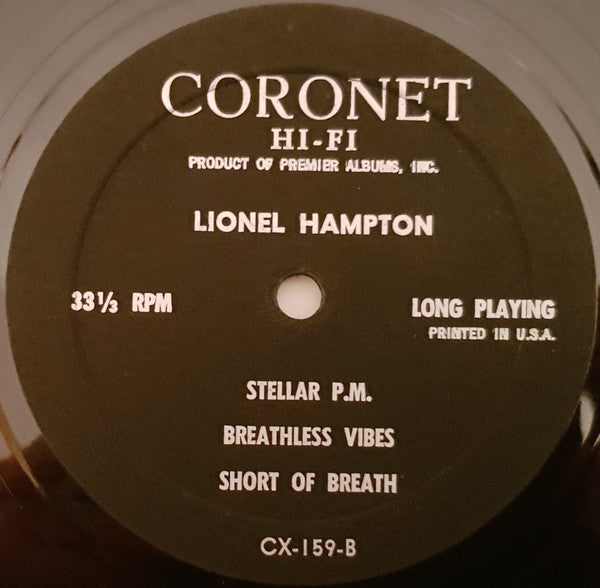 Lionel Hampton : Lionel Hampton (LP, Album)