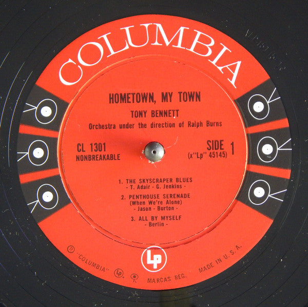 Tony Bennett : Hometown, My Town (LP, Mono, Ter)