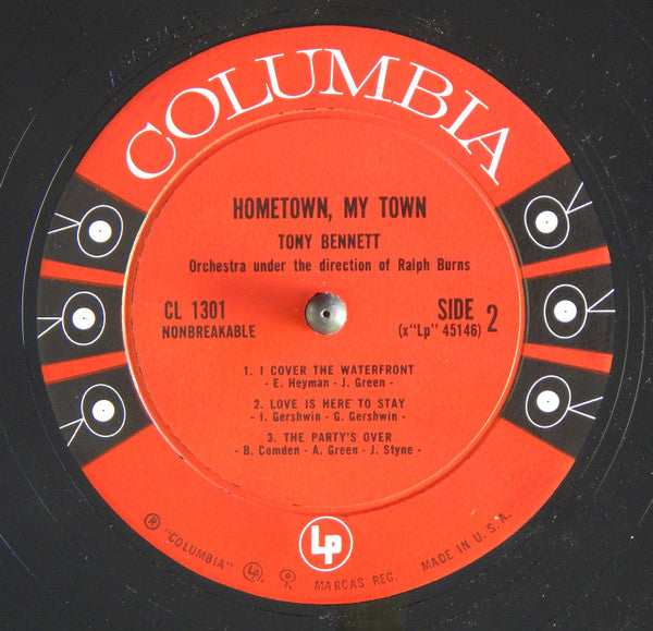 Tony Bennett : Hometown, My Town (LP, Mono, Ter)