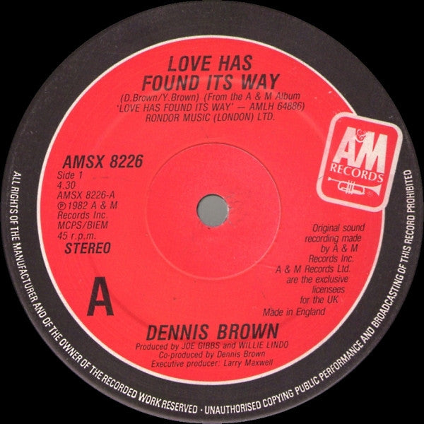 Dennis Brown : Love Has Found Its Way (12")