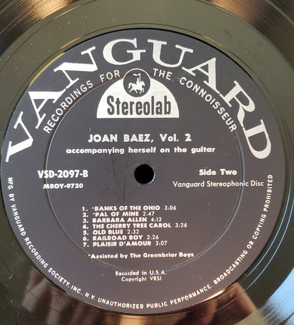 Joan Baez : Joan Baez Vol. 2 (LP, Album, Roc)