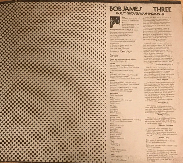 Bob James : Three (LP, Album, Ter)