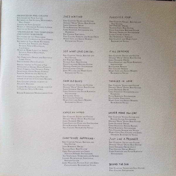 Eric Clapton : Behind The Sun (LP, Album, All)