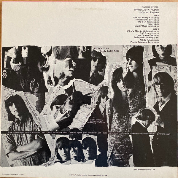 Jefferson Airplane : Surrealistic Pillow (LP, Album, RE)