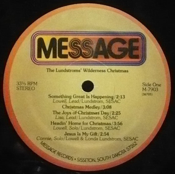 Lundstrom Singers : The Lundstroms' Wilderness Christmas (LP, Album)