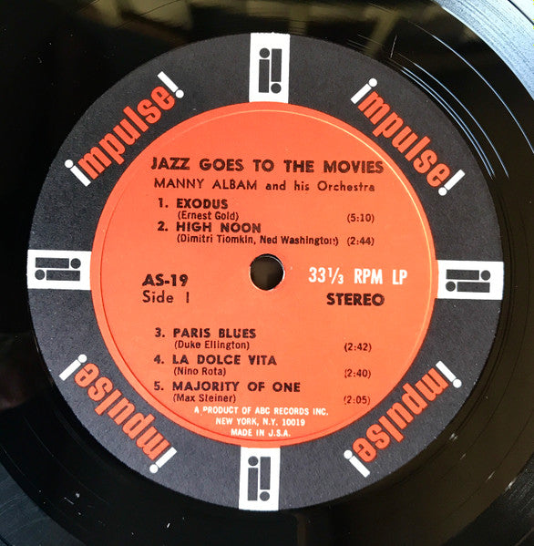 Manny Albam And His Orchestra : Jazz Goes To The Movies (LP, Album, RE, RP)