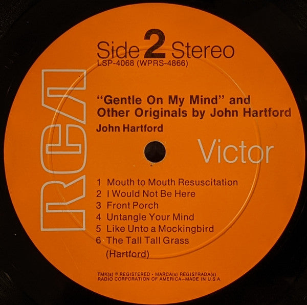 John Hartford : "Gentle On My Mind" And Other Originals By John Hartford (LP, Comp, Hol)