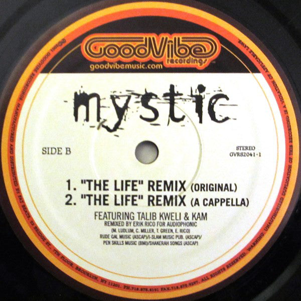 Mystic (6) Featuring Talib Kweli & Kam (2) : The Life (Remix) (12")