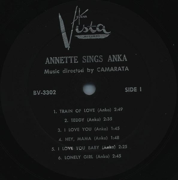 Annette (7) : Annette Sings Anka (LP, Album)