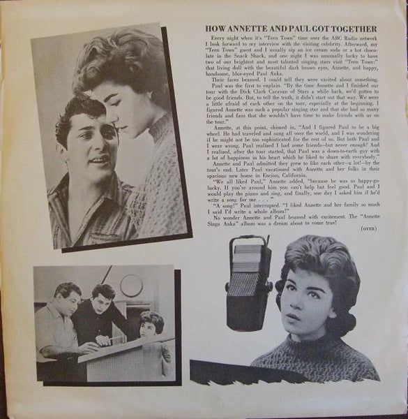 Annette (7) : Annette Sings Anka (LP, Album)