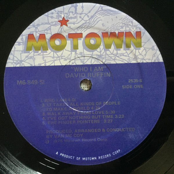 David Ruffin : Who I Am (LP, Album, Sup)