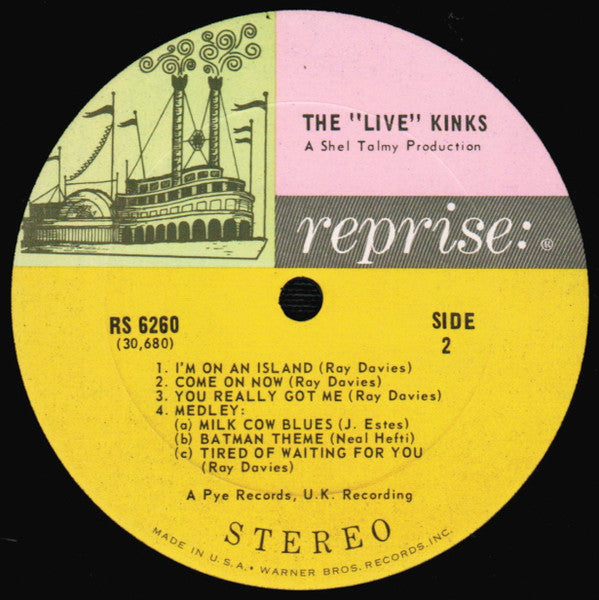 The Kinks : The Live Kinks (LP, Album, Pit)