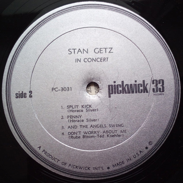 Stan Getz : Stan Getz In Concert (LP, Album, Mono)