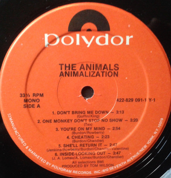 The Animals : Animalization (LP, Album, Mono, RE)