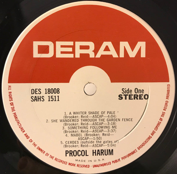 Procol Harum : Procol Harum (LP, Album, RP)
