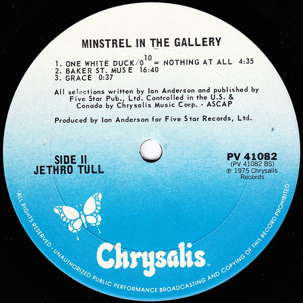 Jethro Tull : Minstrel In The Gallery (LP, Album, RE, Pit)