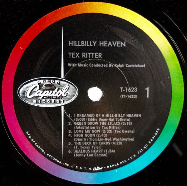 Tex Ritter : Hillbilly Heaven (LP, Album, Mono, Scr)