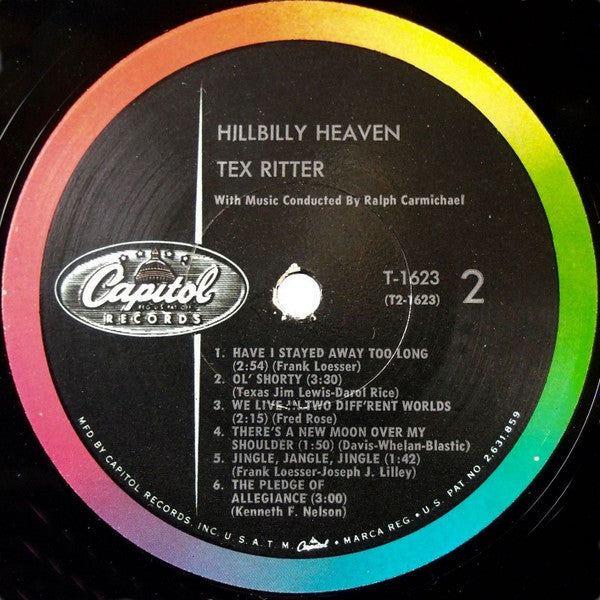 Tex Ritter : Hillbilly Heaven (LP, Album, Mono, Scr)