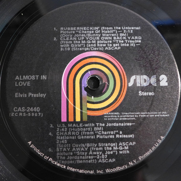Elvis Presley : Almost In Love (LP, Comp, RE, PRC)