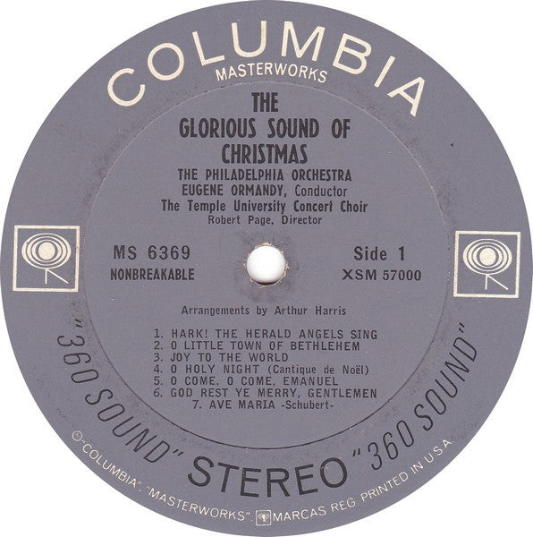 The Philadelphia Orchestra, The Temple University Choirs : The Glorious Sound Of Christmas (LP, Ter)