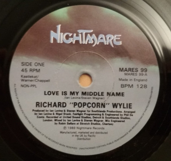 Richard "Popcorn" Wylie : Love Is My Middle Name (12", Single)