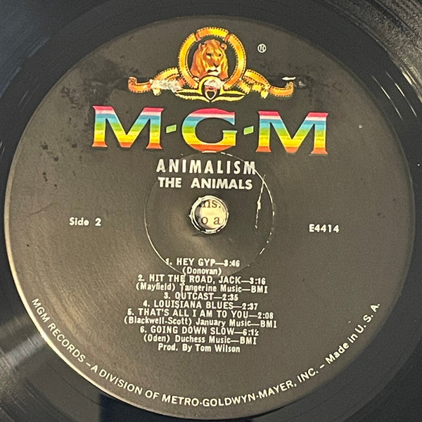 The Animals : Animalism (LP, Album, Mono)