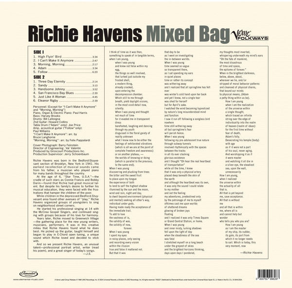 Richie Havens : Mixed Bag (LP, Album, RE)
