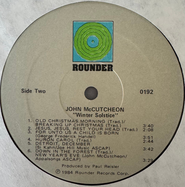 John McCutcheon : Winter Solstice (LP, Album, Hub)