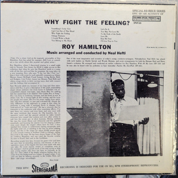 Roy Hamilton (5) / Neal Hefti : Why Fight The Feeling? (LP, Album, RE)