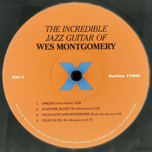 Wes Montgomery : The Incredible Jazz Guitar Of Wes Montgomery (LP, Album, Ltd, RE, RM, 180)