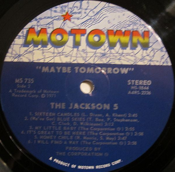 The Jackson 5 : Maybe Tomorrow (LP, Album, Ind)