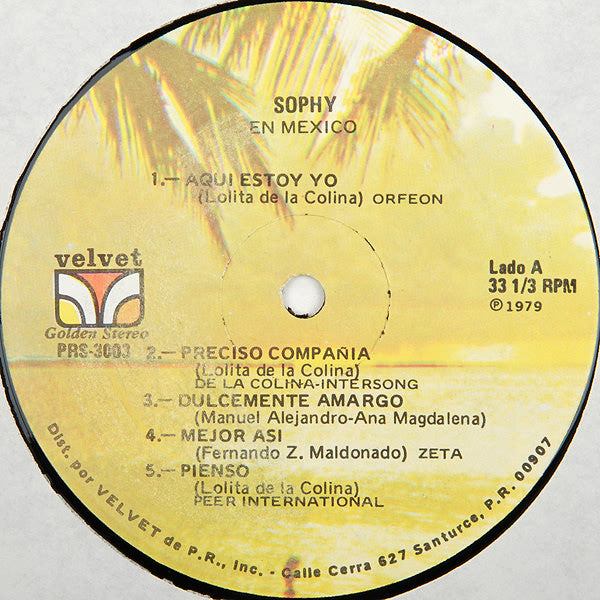 Sophy : En Mexico (LP, Album)