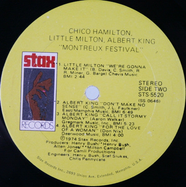 Albert King / Chico Hamilton / Little Milton : Montreux Festival (LP, Album, Son)