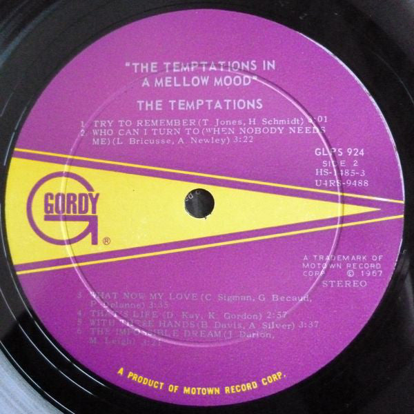 The Temptations : In A Mellow Mood (LP, Album, RCA)