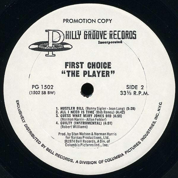 First Choice : The Player (LP, Album, Promo)