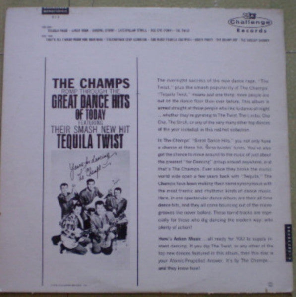 The Champs : Great Dance Hits (LP, Album, Mono)