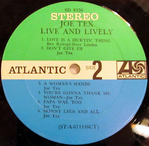 Joe Tex : Live And Lively (LP, Album, Ter)