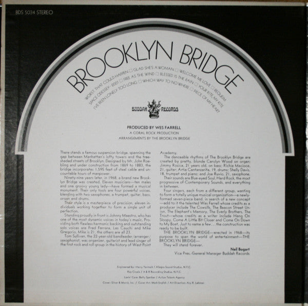 The Brooklyn Bridge : Brooklyn Bridge (LP, Album, ARP)