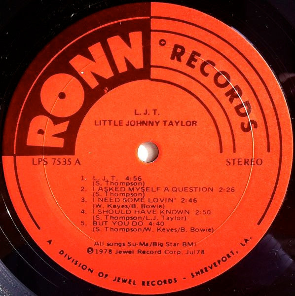 Little Johnny Taylor : L.J.T. (LP, Album)
