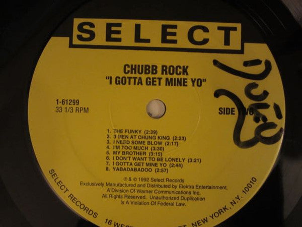 Chubb Rock : I Gotta Get Mine Yo! (Book Of Rhymes) (LP, Album)
