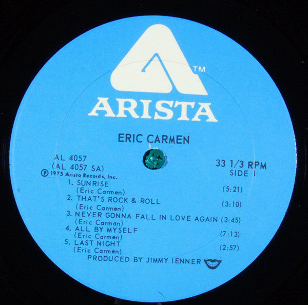 Eric Carmen : Eric Carmen (LP, Album, PRC)