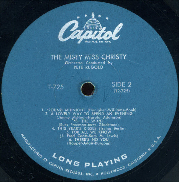 June Christy : The Misty Miss Christy (LP, Album, Mono, Scr)